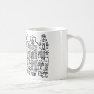 Amsterdam houses on a mosquito coffee mug