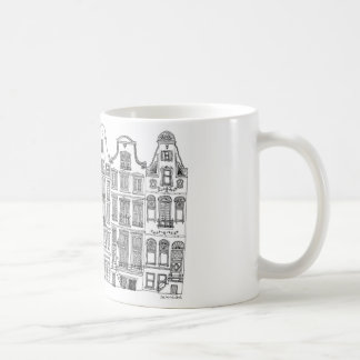 Amsterdam houses on a mosquito coffee mug