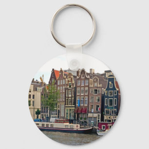Amsterdam, houses on the canal key ring
