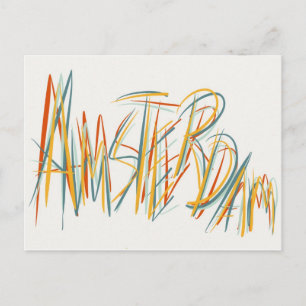 Amsterdam in Art Postcard