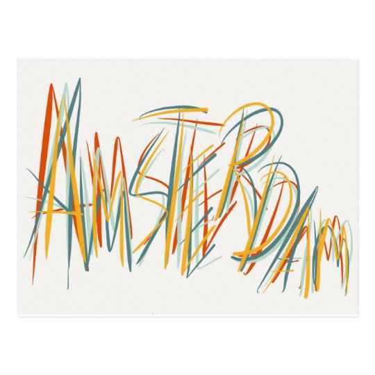 Amsterdam in Art Postcard