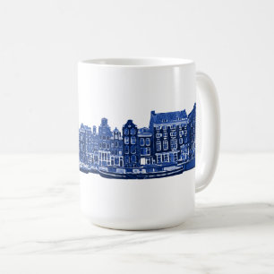 Amsterdam in blue Delftware style Coffee Mug