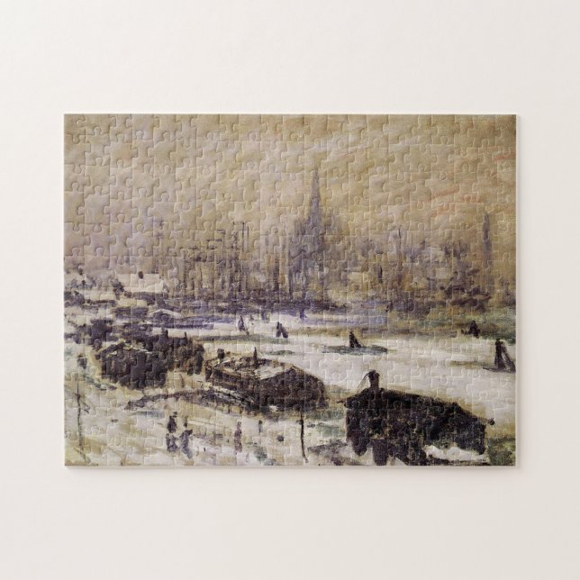 Amsterdam in the Snow Monet Fine Art Jigsaw Puzzle (Horizontal)