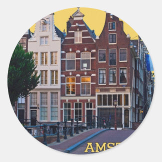 Amsterdam-Keizersgracht Centrum Classic Round Sticker