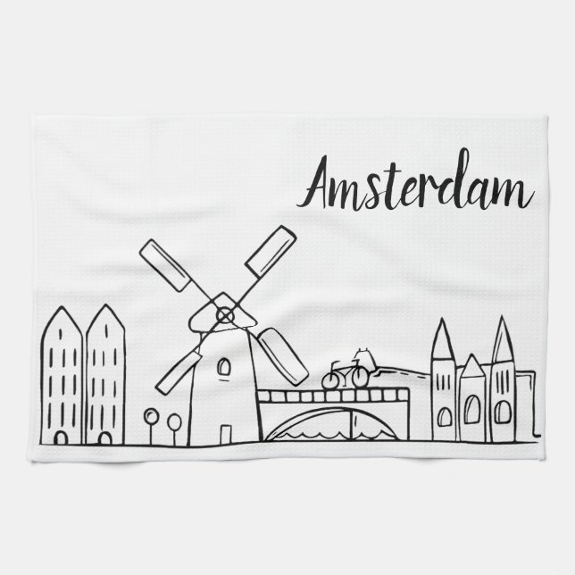 Amsterdam Kitchen Dish Towel (Horizontal)