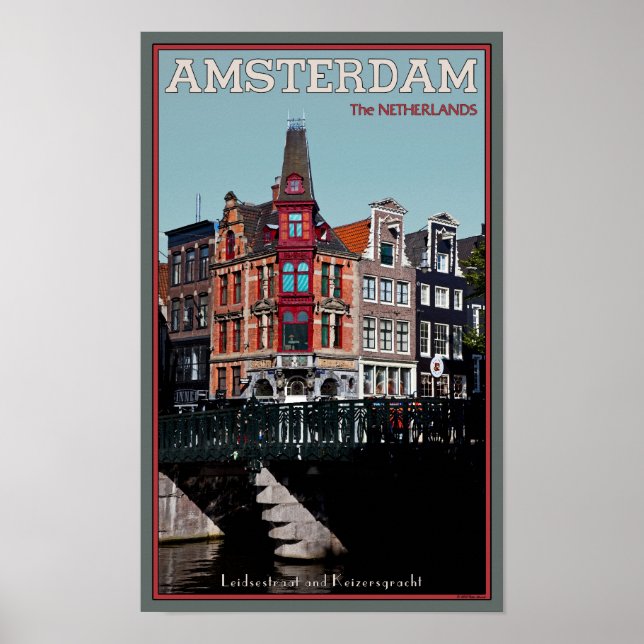 Amsterdam - Leidsestraat - Keizersgracht Poster (Front)
