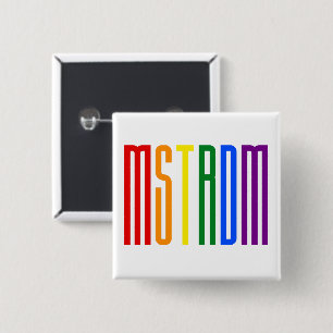 Amsterdam LGBT Rainbow Flag Typography Gay Pride 15 Cm Square Badge