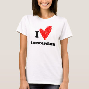 Amsterdam Love - Heart Sketch T-Shirt