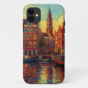 Amsterdam Luminous Canal   Dutch Art Sanctuary iPhone 11 Case