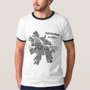 Amsterdam Map Ringer T-Shirt