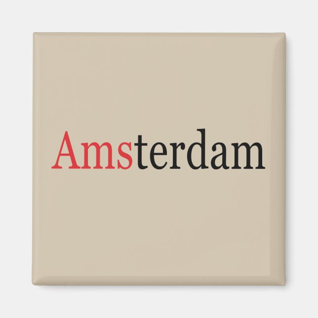 amsterdam modern elegant font script magnet (Front)