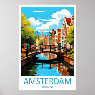 Amsterdam National Ski Park PosterVintage Travel Poster