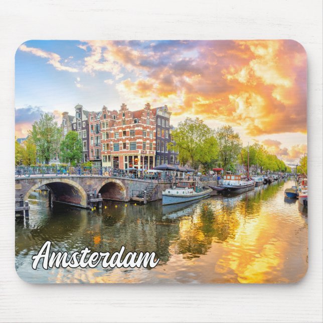 Amsterdam, Netherlands, At Sundown Mouse Mat (Front)