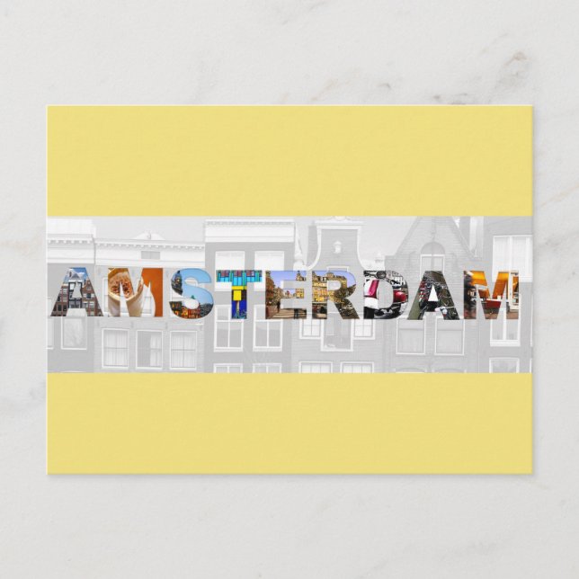 Amsterdam Netherlands Canal Homes Travel Photos Postcard (Front)