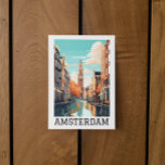 Amsterdam Netherlands Canal Travel Postcard<br><div class="desc">Check out this beautiful postcard showcasing the unique architecture of the dutch capital Amsterdam,  Netherlands. Makes a great souvenir and travel gift for every tourist. Make your own and purchase now</div>