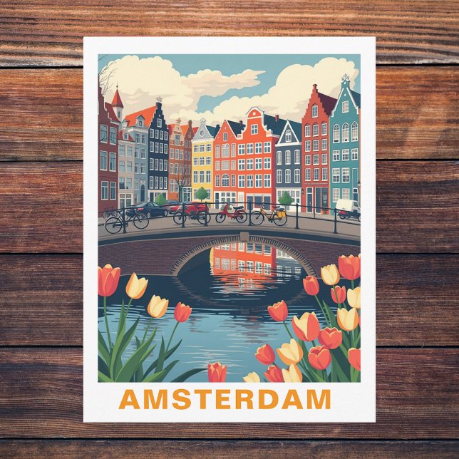 Amsterdam Netherlands City Travel Bicycle Postcard (Amsterdam Netherlands City Travel Bicycle Postcard
)