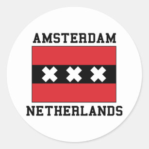 Amsterdam Netherlands Classic Round Sticker
