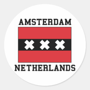 Amsterdam Netherlands Classic Round Sticker