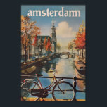 Amsterdam Netherlands Famous Vintage Travel Place Poster<br><div class="desc">Amsterdam Netherlands Vintage Famous Travel Place</div>