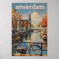 Amsterdam Netherlands Famous Vintage Travel Place