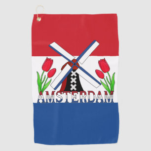Amsterdam Netherlands Flag Golf Towel
