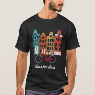 Amsterdam Netherlands Heritage Europe Travel Bike T-Shirt