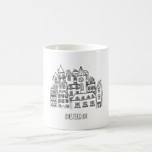 Amsterdam Netherlands Holland City Souvenir Orange Coffee Mug