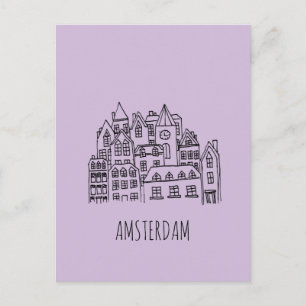Amsterdam Netherlands Holland City Souvenir Orange Postcard