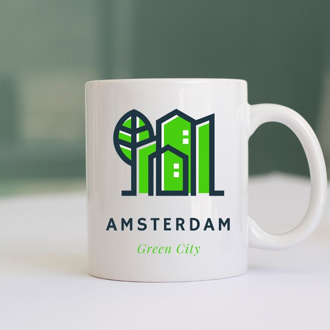 Amsterdam Netherlands Holland Dutch Green City Coffee Mug (Creator Uploaded)