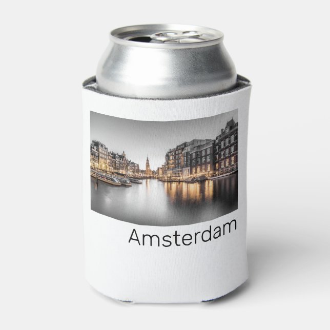 Amsterdam Netherlands Holland Dutch Souvenir Can Cooler (Can Front)