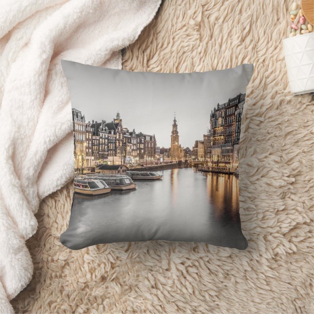 Amsterdam Netherlands Holland Dutch Souvenir Cushion (Blanket)