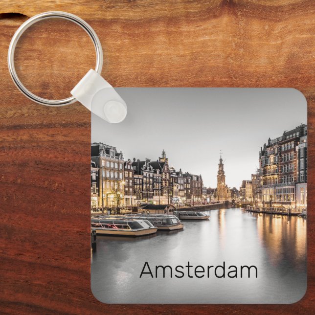 Amsterdam Netherlands Holland Dutch Souvenir Key Ring (Front)