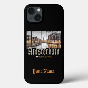 Amsterdam Netherlands Holland vintage souvenir iPhone 13 Case