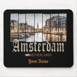 Amsterdam Netherlands Holland vintage souvenir Mouse Mat