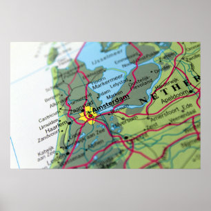 Amsterdam, Netherlands Map Poster