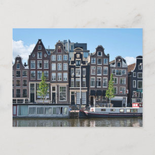 Amsterdam, Netherlands Old Historical Buildings Postcard