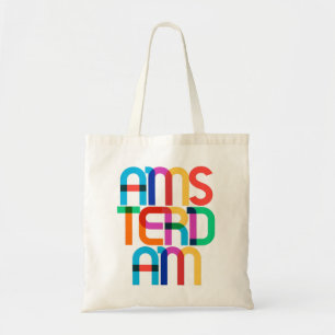 Amsterdam Netherlands Pop Art Letters Tote Bag