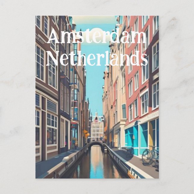 Amsterdam Netherlands Postcard (Front)