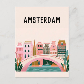 Amsterdam netherlands postcard