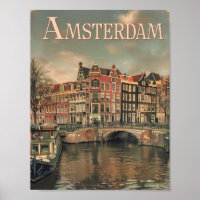 Amsterdam Netherlands Vintage Famous Travel Place