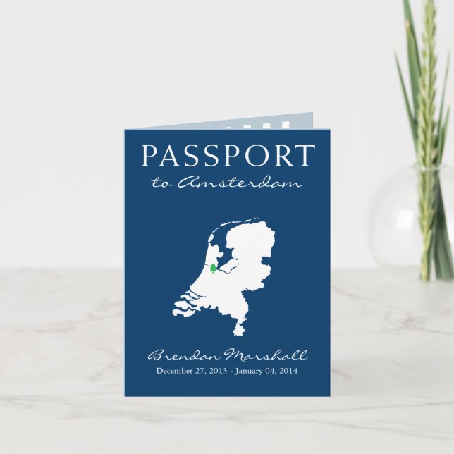 Amsterdam Netherlands Winter Holiday Passport (Front)