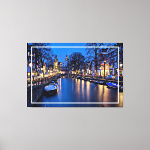 Amsterdam Night Wallpaper-67657 Canvas Print