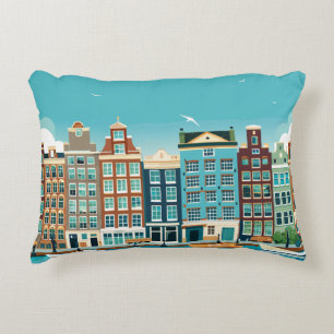 Amsterdam No .1 Sunny Day Businesses Pillowcase Decorative Cushion