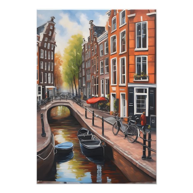 Amsterdam oil painting art photo print (Front)