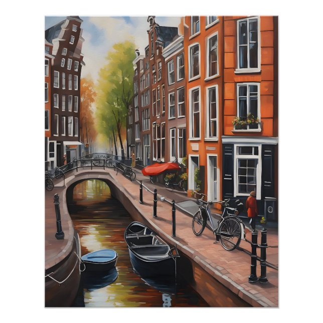 Amsterdam oil painting art poster (Front)