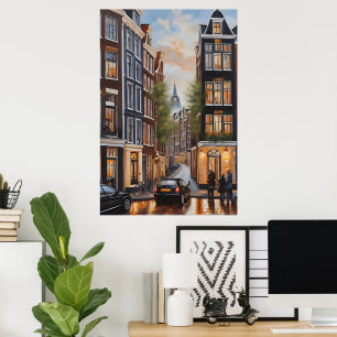 Amsterdam oil painting poster