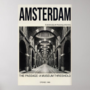 Amsterdam Passage Poster - Architectural Corridor