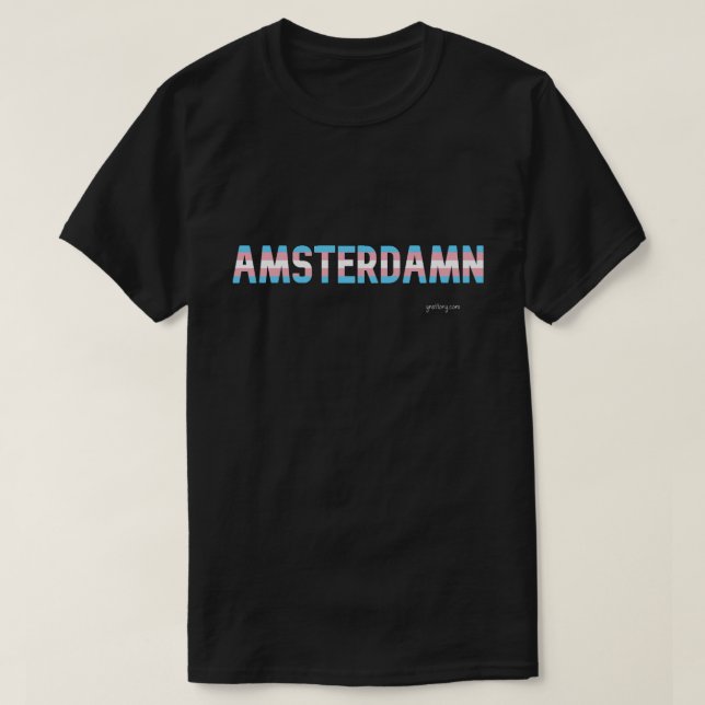 Amsterdam Pride Transgender Flag T Shirt (Design Front)