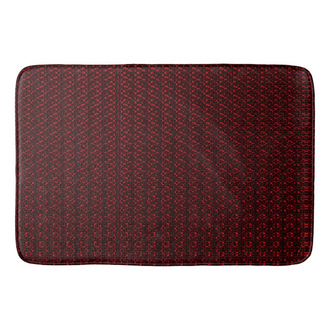 Amsterdam Red Throw Pillow Bath Mat (Front)