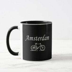 Amsterdam retro bicycle mug